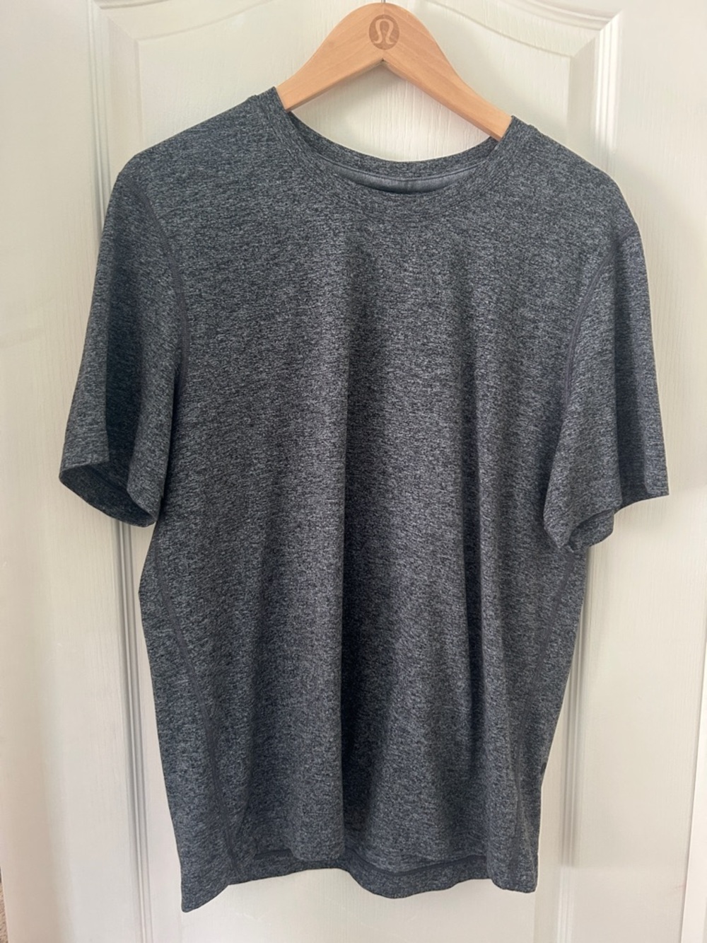lululemon athletica Men's Soft Jersey Short-Sleeve Crew Tee in Heathered Black